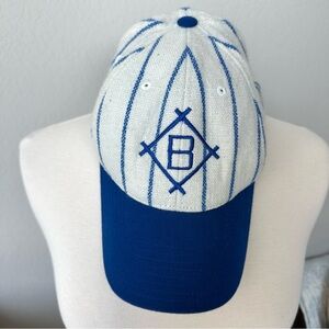 Brooklyn Dodgers Blue and White Striped Wool Blend Baseball Hat 7 3/8